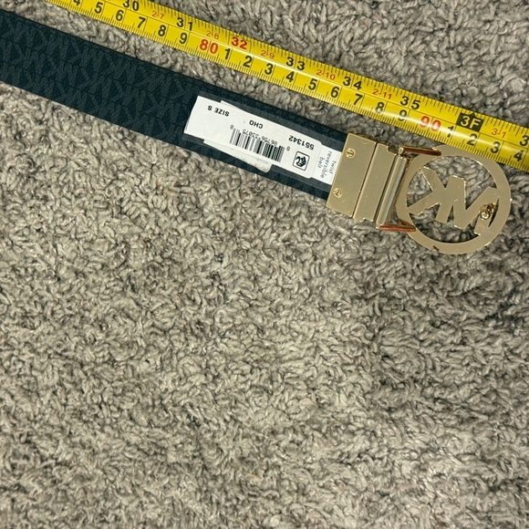 Michael Kors Black and Gold Reversible Belt